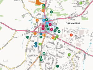 Section of PEP Crewkerne travel map